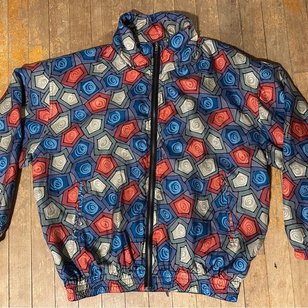 Keren Hart Silk Jacket with Geometric Design